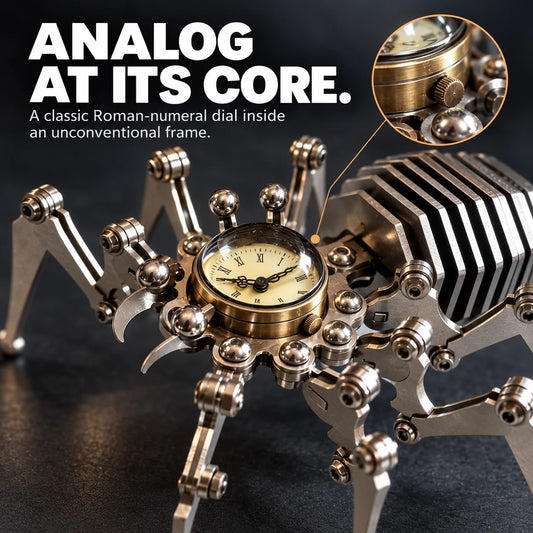 Articulated Mechanical Spider Desk Clock