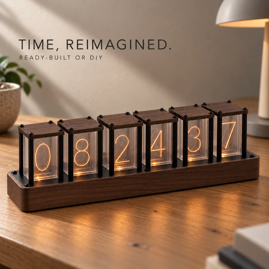 Six-Digit RGB Acrylic Desk Clock