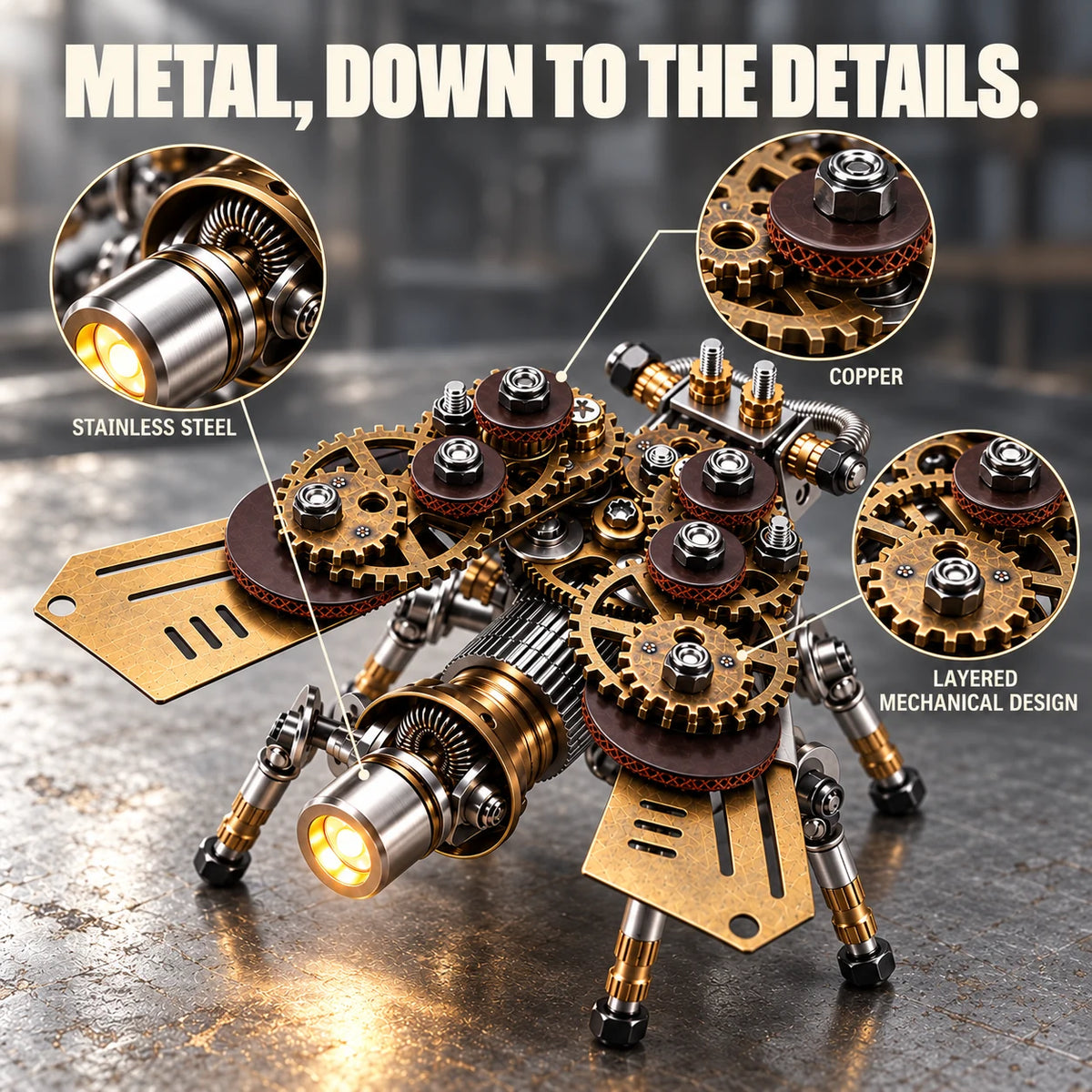 Mechanical Firefly DIY Metal Model Kit