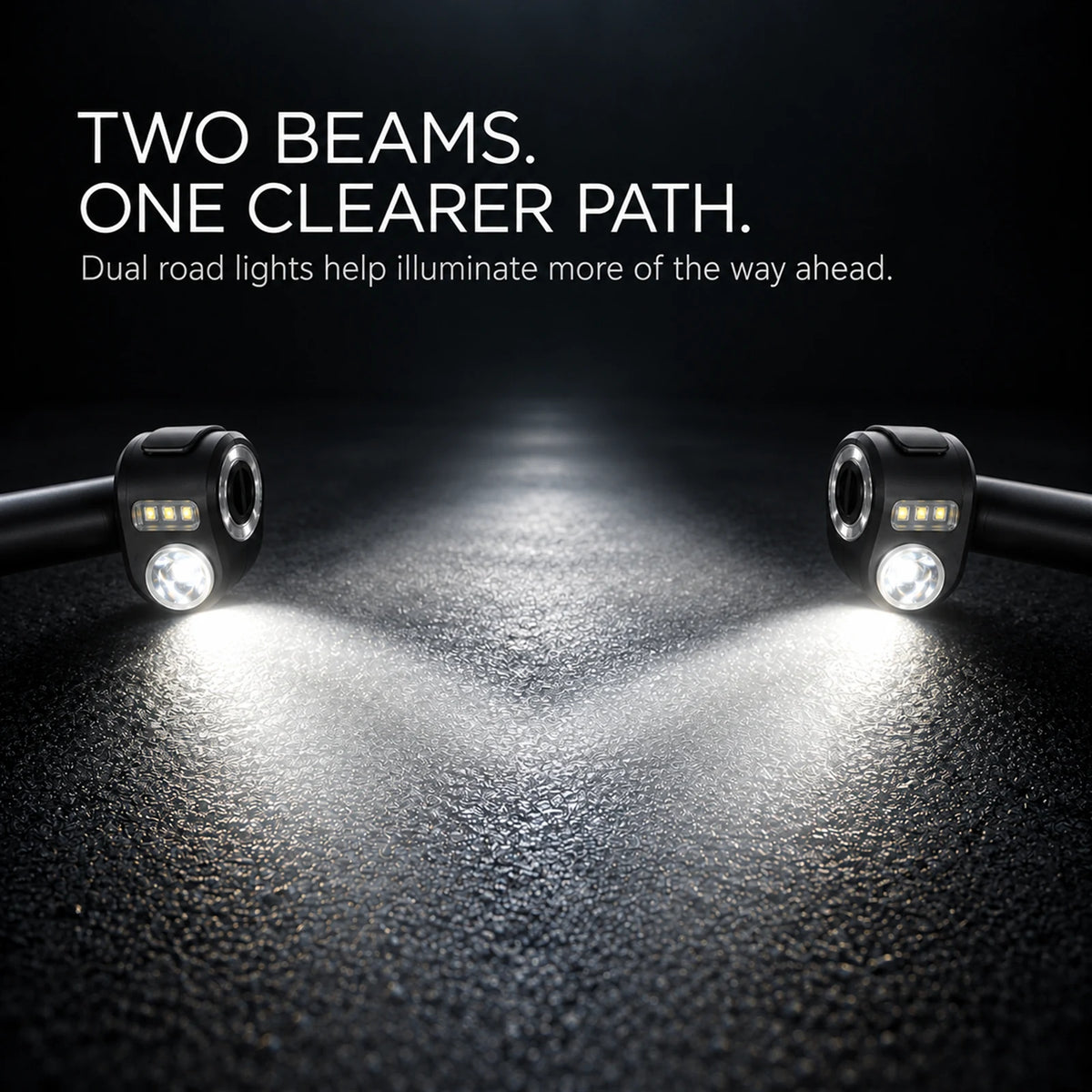 Dual-Beam Bicycle Handlebar Lights with Turn Signals