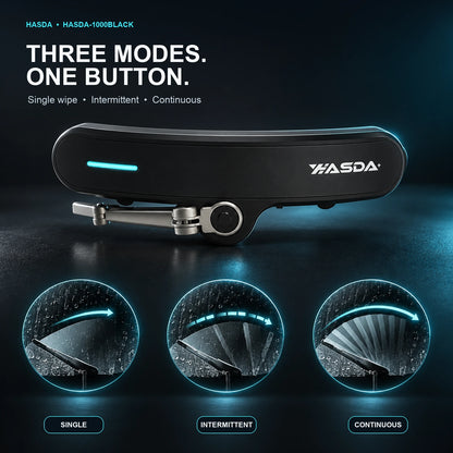 HASDA Rechargeable Helmet Visor Wiper – 3 Modes, Type-C, 172° Sweep