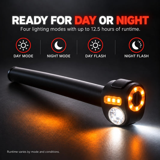 Dual-Beam Bicycle Handlebar Lights with Turn Signals