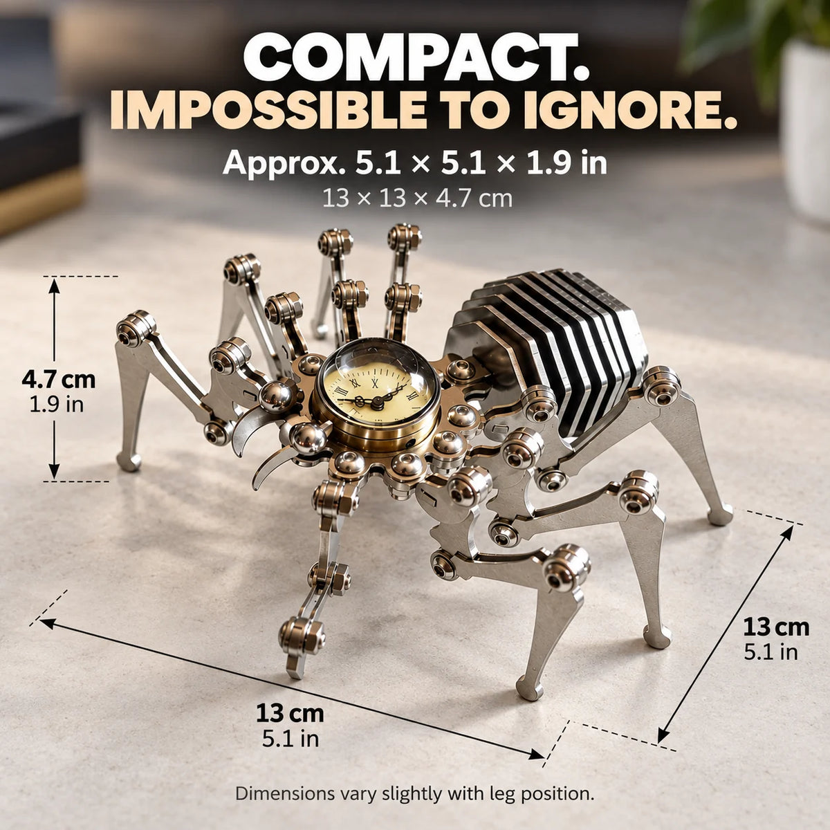 Articulated Mechanical Spider Desk Clock