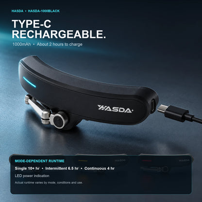 HASDA Rechargeable Helmet Visor Wiper – 3 Modes, Type-C, 172° Sweep