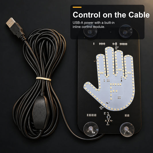 USB-Powered LED Car Gesture Light